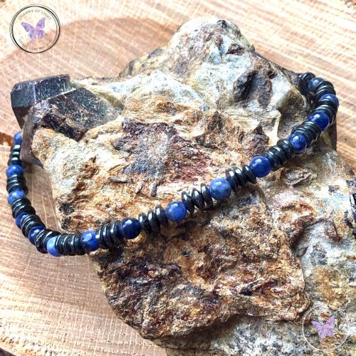 Men’s Hematite Sodalite Bracelet